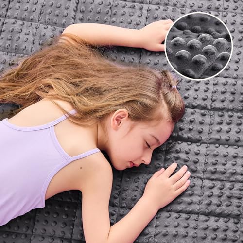 yescool Weighted Blanket 10 Pounds Grey Throw Size Weighted Throw Blanket, Minky Heavy Blankets Gifts for 80-120lbs, 40 * 60in - Image 3