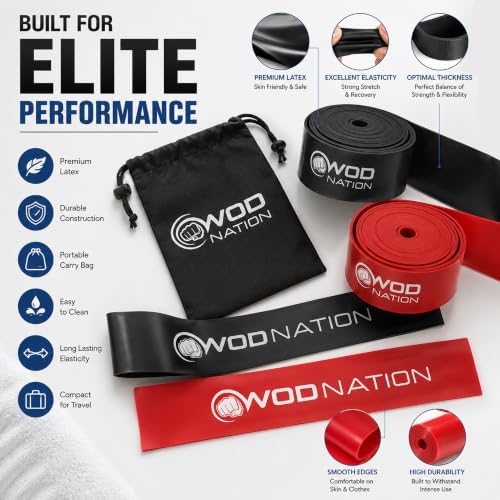 WOD Nation Muscle Floss Bands Recovery Band for Tack and Flossing Sore Muscles and Increasing Mobility : Stretch Band Includes Carrying Case - Image 6