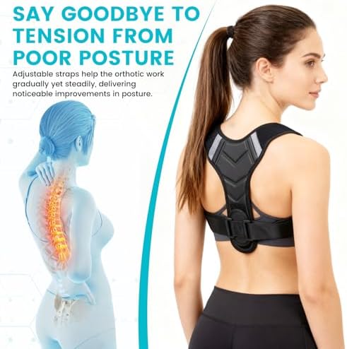 Posture Corrector for Men & Women, Adjustable Back Brace & Straightener for Office, Home & Daily Use, Relieve Back Pain, Prevent Hunching & Slouching, Comfortable & Breathable, S - Image 2