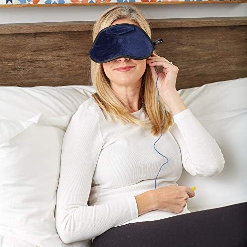 Bucky Eden Collection Lightweight Eye Shade Mask with Reusable Ear Plugs, Midnight - Image 5