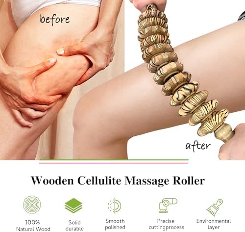 Wood Therapy Massage Roller Stick for Muscle Relief & Cellulite Reduction - Image 5