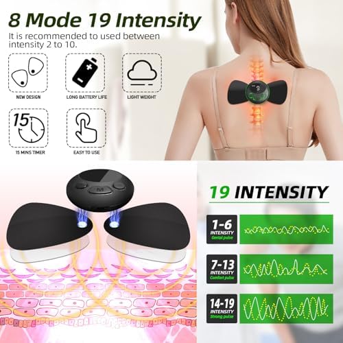 Wireless TENS Unit, TENS Unit Muscle Stimulator, Mini EMS Massager, 4 Pads - Image 3