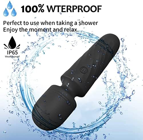 Mini Massager Wand-Waterproof,10 Vibration(Black) - Image 4