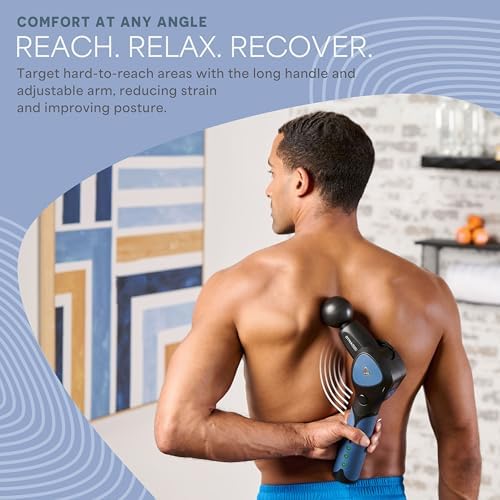 LifePro DynaFlex Percussion Massage Gun, Rotating Arm, 10 Heads, 16 Speeds - Image 2