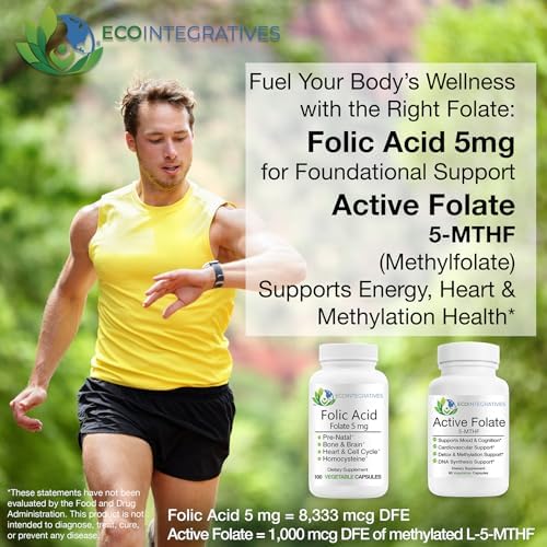 Active Folate 5-MTHF - Methylfolate 1000mcg, 60 Capsules - Image 4