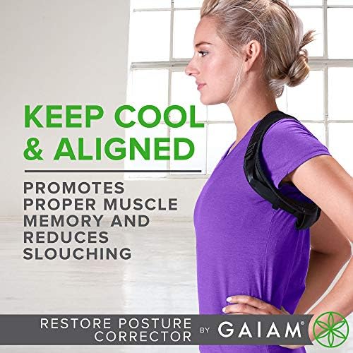 Gaiam Restore Posture Corrector for Women & Men - Back Straightener Adjustable Straps Compact Brace Support for Clavicle, Neck, Shoulder, Invisible Pain Relief - Image 3