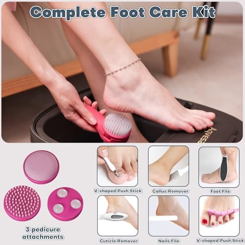 Collapsible Foot Spa Bath Massager with Heat, Remote, Temperature Control, Timer, Foot Soaking Tub with Pedicure Kit, Pedicure Foot Spa with Tea Tree Oil Epsom Salt for Home Relaxation - Image 5