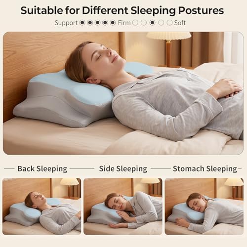 Ylekto Cervical Neck Pillow for Pain Relief - Contour Memory Foam Pillows - Image 6