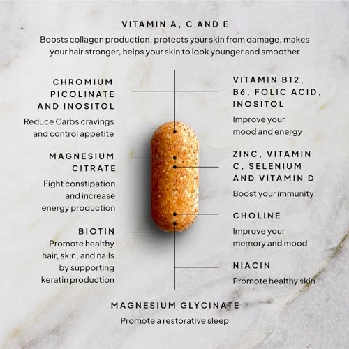 SELF NUTRITION Vegan Multivitamins for Women - Once Daily - 28 Nutrients - Boost Energy, Sleep, Hair, Skin, Nails & Reduce Cravings - Keto, Vegan, Gluten Free, Made in USA, 2-Months Supply - Image 6