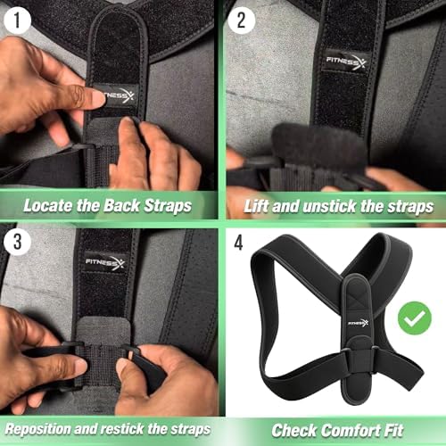 Posture Corrector for Women and Men – Adjustable Back Brace Posture Corrector & Upper Back Support – Back Straightener Posture Brace for Shoulder, Neck & Back Pain Relief – Comfortable Back Posture Corrector - Image 4