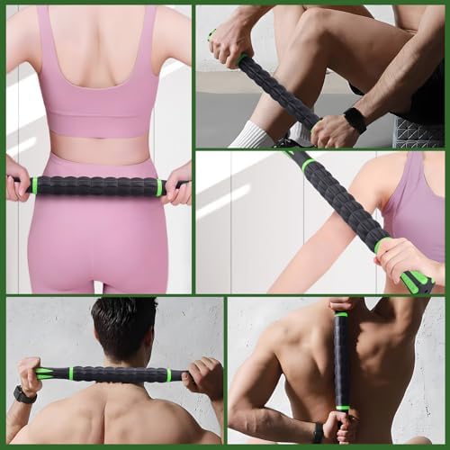Massage Roller Stick,Muscle Roller Stick for Athletes,Liposuction Massage Roller for Lymphatic Drainage, for Relief Muscle Soreness, Trigger Points, Help Runner Legs, Back Recovery by INSCOOL - Image 5