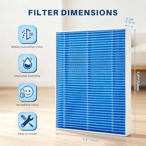 8-Pack 6000S Humidifier Wick Filter Replacement for LEVOIT - Image 3
