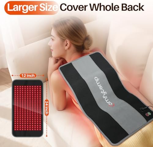 Comfytemp Red Light Therapy Pad for Body, 24'' x 12'', 660nm & 850nm - Image 2