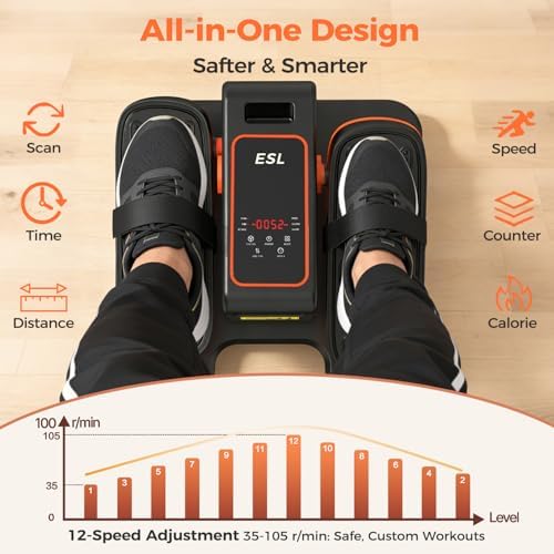 ESL Under Desk Elliptical, Electric Elliptical Leg Exerciser for Seniors - Image 3