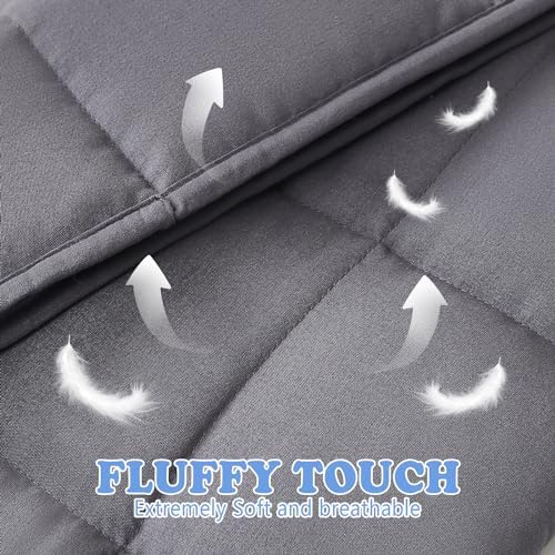 Weighted Blanket - 3 lbs Grey Heavy Blanket, 20"x30", Small Size Breathable Lap Blanket - Image 3