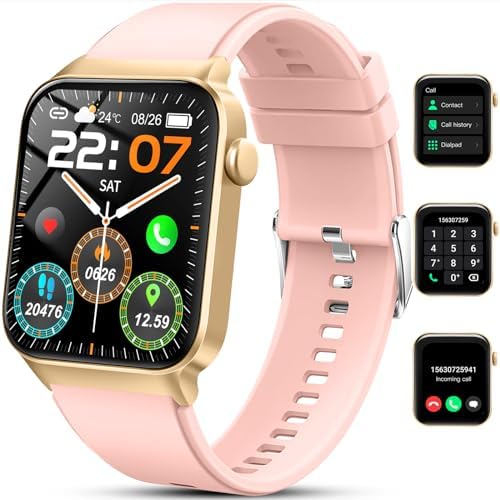 uaue Smart Watch for Women Men(Answer/Make Call), Smartwatch Sports Fitness Tracker with Heart Rate Sleep Monitor Pedometer, IP68 Waterproof Fitness Watch for Android iOS by UAUE