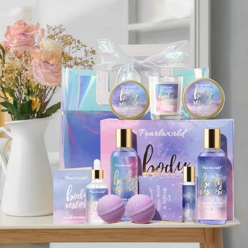 Birthday Gifts for Women, 12 Pcs Luxury Bath Skin Care Shower Bath Set - Image 5