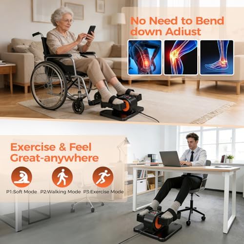 ESL Under Desk Elliptical, Electric Elliptical Leg Exerciser for Seniors - Image 6