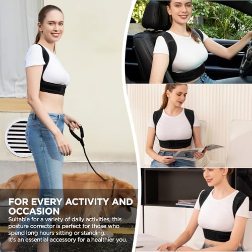 Vicorrect Posture Corrector for Women and Men, Adjustable Upper Back Brace for Clavicle Support and Providing Pain Relief from Neck, Shoulder, and Upper Back - Image 3