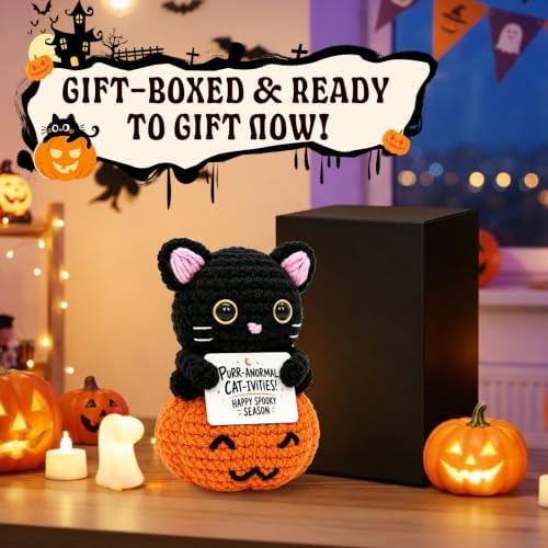 Funny Halloween Spooky Gift for Cat Lovers Black Cat Decor for Women Men - Image 4