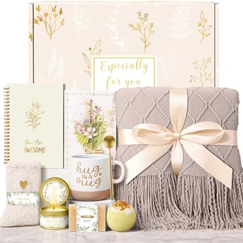 Wasocol Birthday Gifts for Women Self Care Gift Basket, Get Well Relaxing Spa Gift Baskets for Women, Unique Inspirational Gifts for Mom Wife Grandma Sister Friend Her by Wasocol