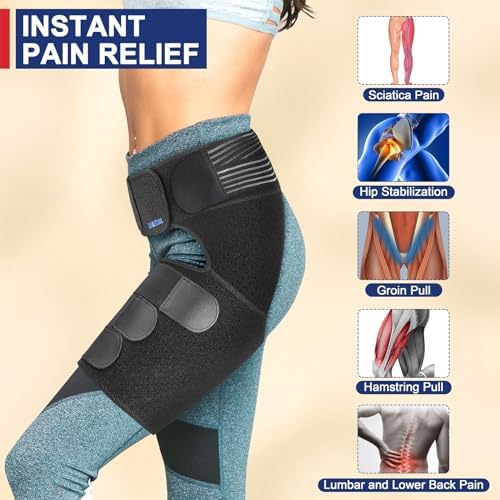 Sciatica Pain Relief Devices, Hip Brace for Women Men, Thigh, Groin, Hamstring Compression Sleeve - Image 3