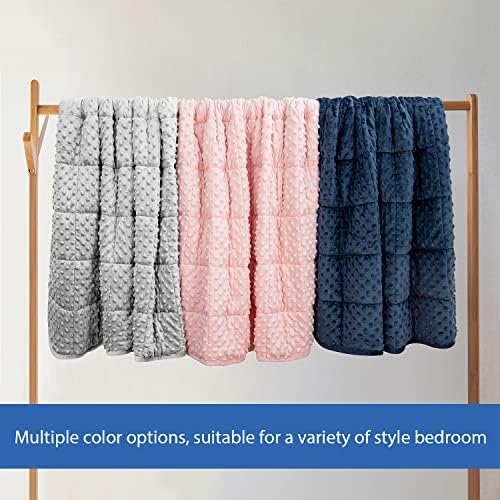 Huloo Sleep Weighted Blanket Queen 15lbs for Adult(60"×80",Gray) Breathable Soft Minky Weighted Throw Blanket for All Season,Heavy Blanket with Premium Glass Beads - Image 6