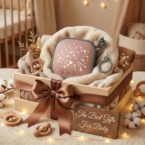 Portable Baby Sound Machine with Star Projector & White Noise Sleep Soother - Image 6
