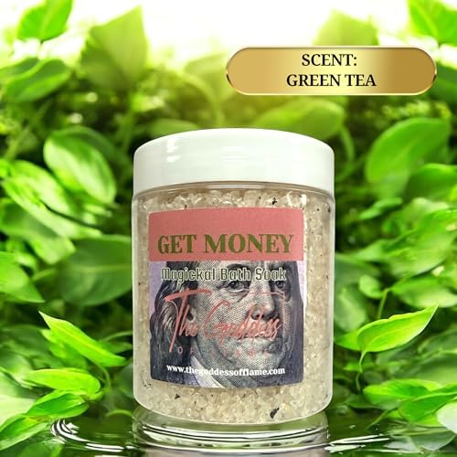 Get Money Bath Salts – Dead Sea Salt Bath Soak for Abundance, Confidence, Spiritual Cleansing & Ritual Use 12oz - Image 4