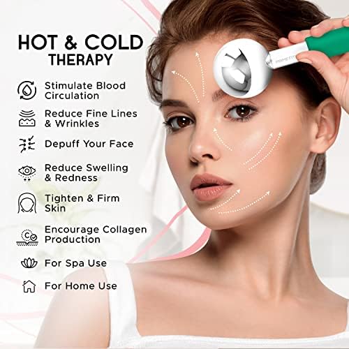 Ice Globes for Facials | Unbreakable Steel Cooling Roller | Cryo Sticks for Face | Massager for Face Neck & Eyes | Skin Care for Dark Circles, Puffiness, Wrinkles, Collagen Production (Green) - Image 4