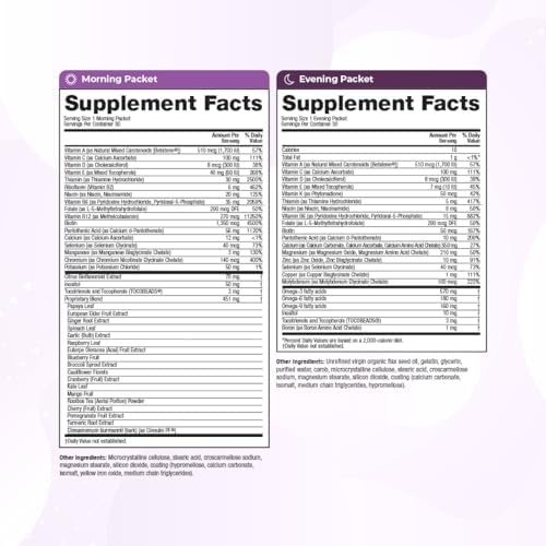 VitaMedica Anti-Aging AM/PM Multivitamin Packets, for Women & Men, 30 Packs - Image 4