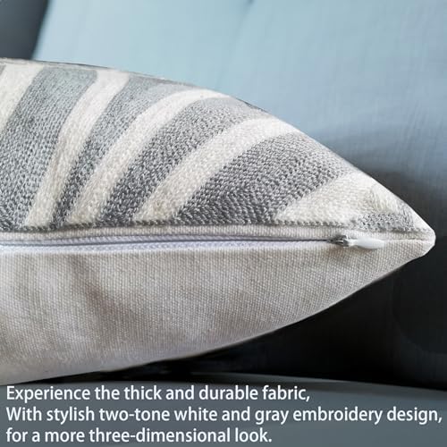 Throw Pillow Covers Gagliano Decorative Lumbar Pillow Sham Silver Grey Art Deco Fans Geometric Abstract Circles Pillowcase Gray Limestone 18"x18",Cotton Canvas 45x45cm - Image 2