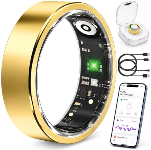 Smart Ring Fitness Tracker for Men & Women with Sleep, Heart Rate & SpO2 by VIYONA