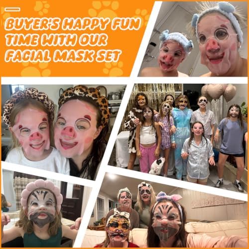 9 Packs Animal Character Facial Masks, Deep Hydrating Spa Masks for All Skin Types, Gift for Kids' Birthday Party, Enjoy Skincare Life, Girl's Night - Image 4