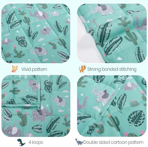 Weighted Blanket - 10 lbs Green Bush Heavy Blanket - Small Size Breathable Lap Blanket(41"x60", 10 lbs) - Image 6