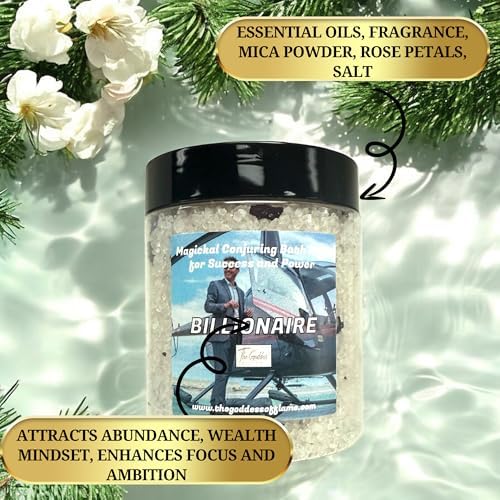 Billionaire Bath Salts – Spiritual Bath for Abundance & Wealth Energy – 12oz Luxury Soaking Salts for Manifestation, Witchcraft Supplies, Wiccan & Metaphysical Rituals - Image 4