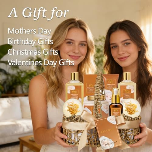 9Pcs Vanilla Spa Gifts for Mom, Birthday Gifts, Spa Gift Baskets for Women - Image 2