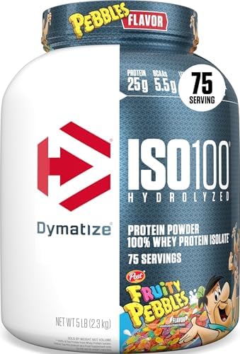 Dymatize ISO100 Protein Powder, 100% Whey Isolate, Fruity Pebbles by DymatizeNutrition