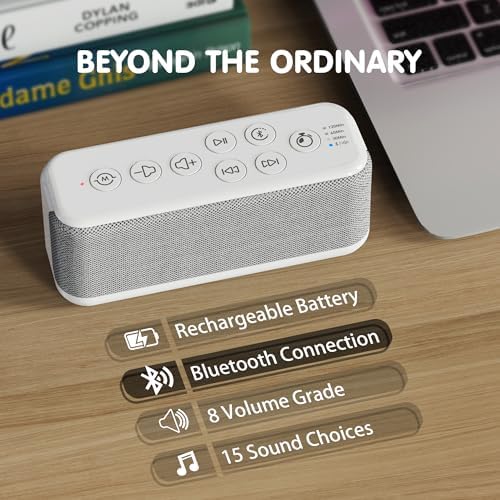 White Noise Machine, Bluetooth Speaker for Sleep, Sound Machine for Office - Image 3