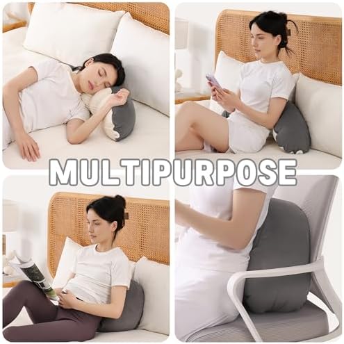 Peallow(Pat. Pend) – Long Round Body Pillow for Adults, Bolster Pillow for Sleeping, Soft and Supportive Pillow for Sleeping & Lumbar Support - Image 5