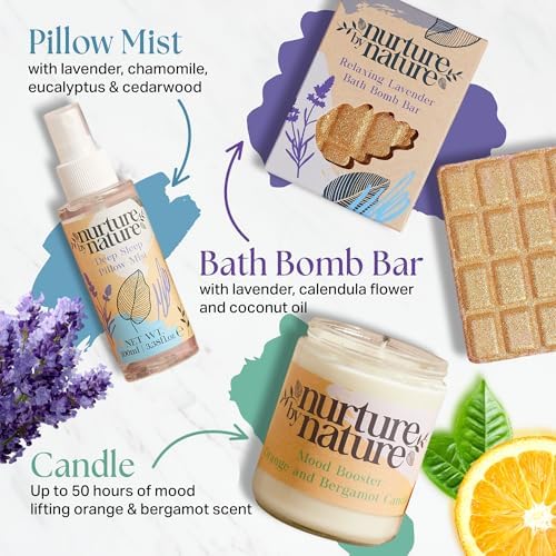 Nurture by Nature Spa Gift Baskets for Women - at Home Spa Kit, Bath Set - Image 5