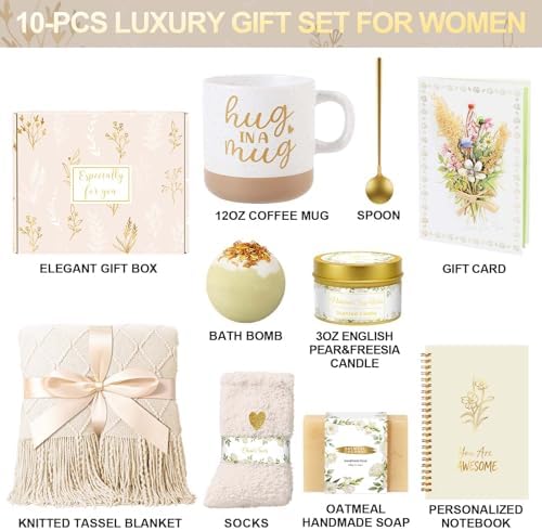 Wasocol Birthday Gifts for Women Self Care Gift Basket, Get Well Relaxing Spa Gift Baskets for Women, Unique Inspirational Gifts for Mom Wife Grandma Sister Friend Her - Image 2