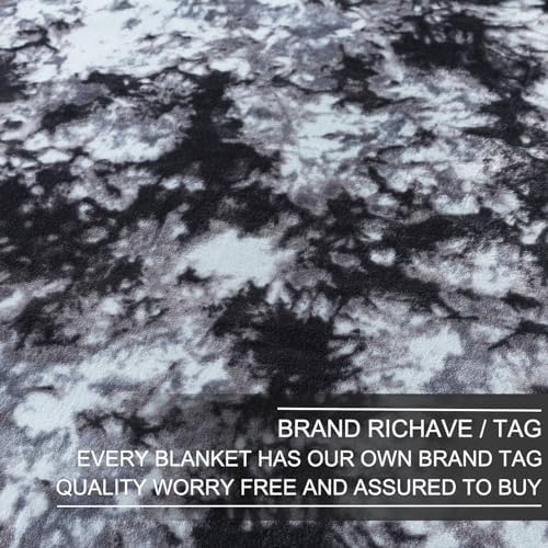 Richave Fuzzy Blanket King Size - Tie Dye Grey, Premium Lightweight Anti-Static, Plush and Furry Faux Fur, Reversible Blankets for King Calking Bed, 90x108 Inches,Tie Dye Grey - Image 5