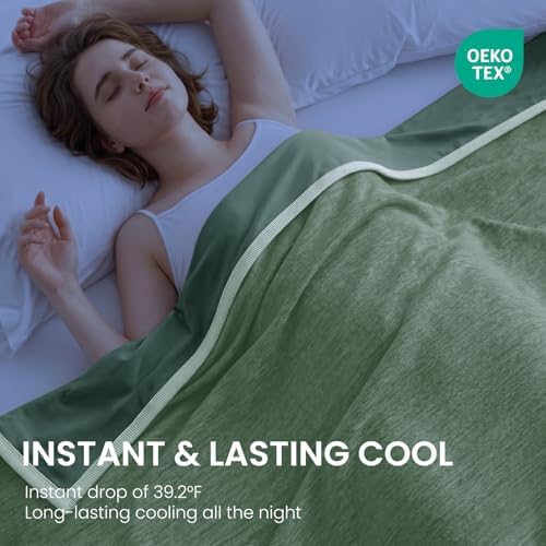 Topcee Cooling Blanket for Night Sweats Absorbs Heat to Keep Adults, Children Cool on Warm Nights, Q-Max 0.5 Cooling Blankets for Hot Sleepers, Ultra-Cool Lightweight Sofa Throw Blanket (50"x70") - Image 2