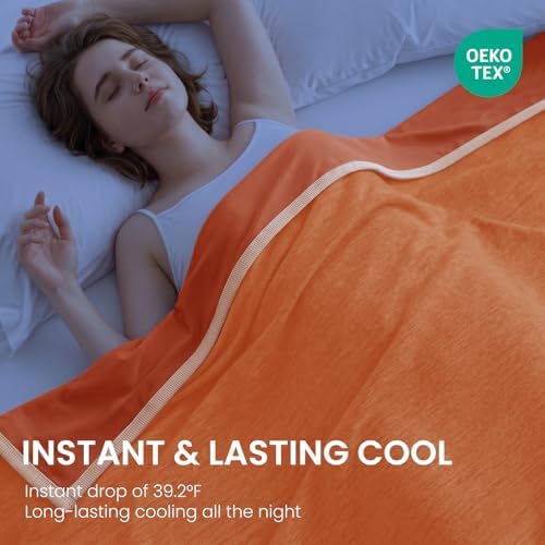 Topcee Cooling Blanket for Night Sweats Absorbs Heat to Keep Adults, Children Cool on Warm Nights, Q-Max 0.5 Cooling Blankets for Hot Sleepers, Ultra-Cool Lightweight Sofa Throw Blanket (50"x70") - Image 2