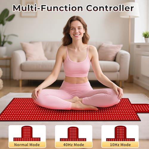 LITDUCK Body Red Light Therapy Mat, Eligible Red Light Therapy Blanket, 2in1 LEDs(660nm& 850nm), Premium Leather, Adjustable Timer & Intensity - Image 3