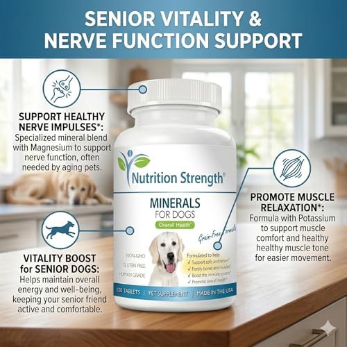 Dog Minerals & Electrolytes - Essential Raw Diet Balancer & Senior Dog Vitality Support - Calcium, Magnesium, Zinc, Iron & Selenium for Bone, Muscle & Nerve Health - 120 Tablets - Image 6