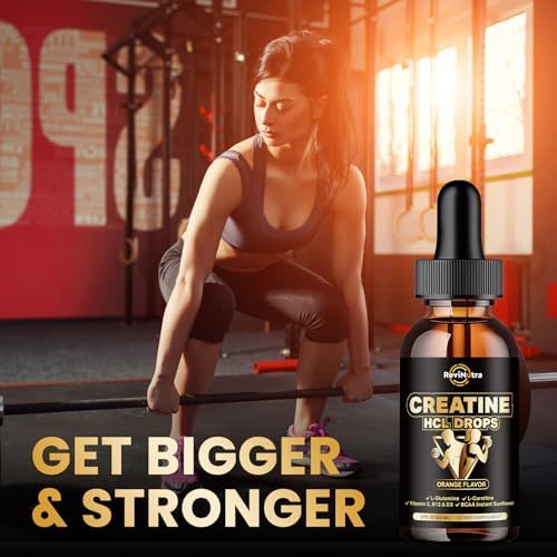 Creatine HCL Liquid Drops for Men & Women, 1500mg Liquid Creatine Hydrochloride, High Absorption, 2 Fl Oz Orange Flavor - Image 5