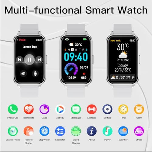Smart Watch Fitness Tracker Make/Answer Calls for Women Men with Heart Rate Blood Oxygen Sleep Monitor Sports Modes Step Calorie Counter IP68 Waterproof for Android Phones and iPhone - Image 2