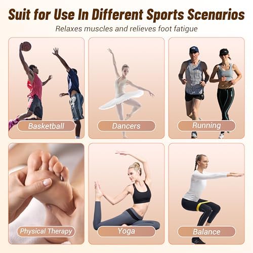 EVERYMATE Cork Balance Board Kit, Foot & Ankle Strengthener with Massage Roller/Ball,Balance Board Half & Half-Moon Ball, for Enhance Mobility & Prevent Falls Improve Foot Function for Home/Office/Gym - Image 6